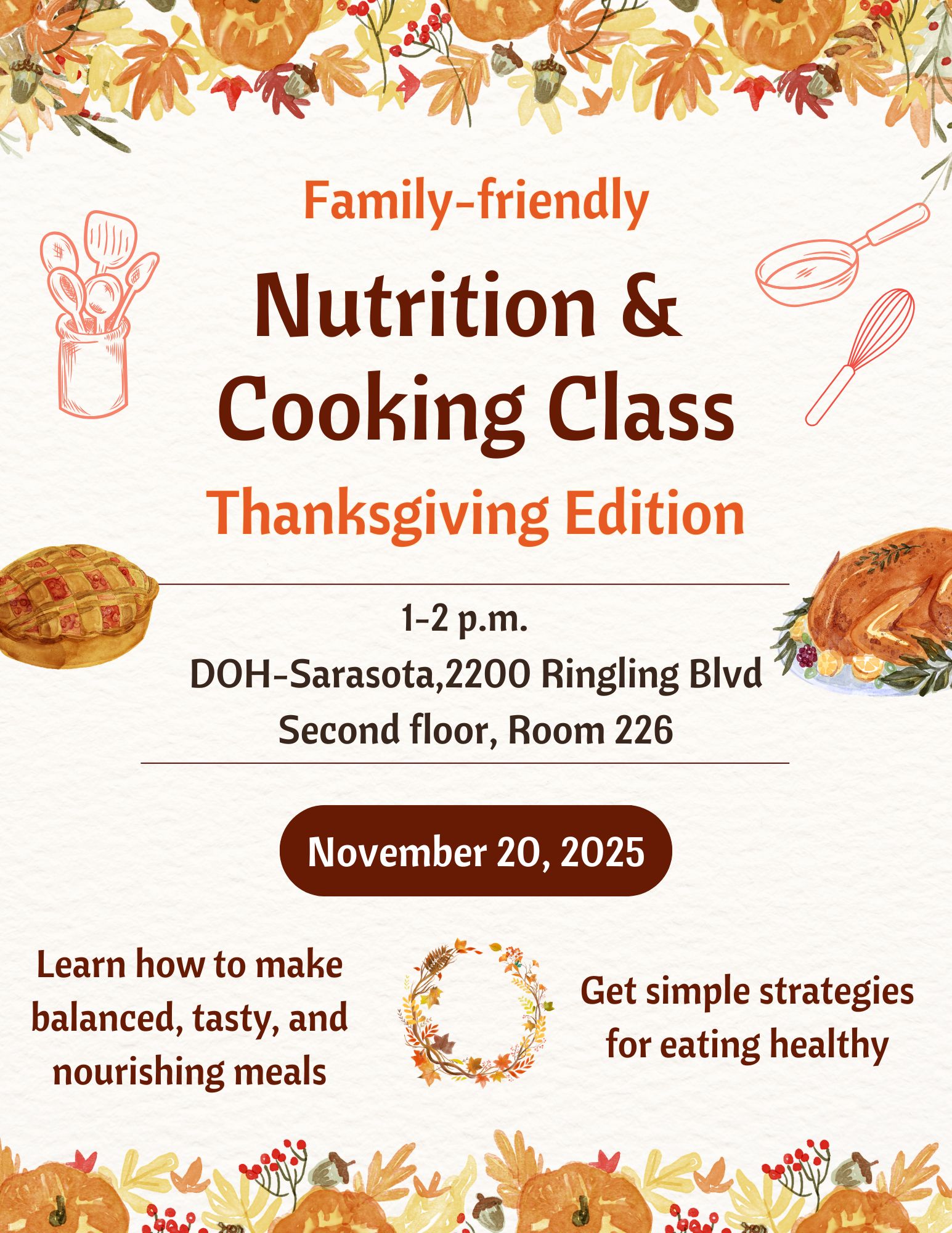 Nutrition and Cooking Class