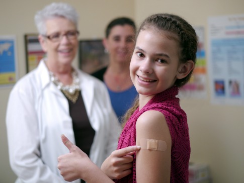 Girl braved vaccine