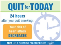 ‘Quit for Today’ roadside signs remind smokers of the benefits of quitting