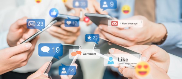 Photo Collage of Various People Using Social Media