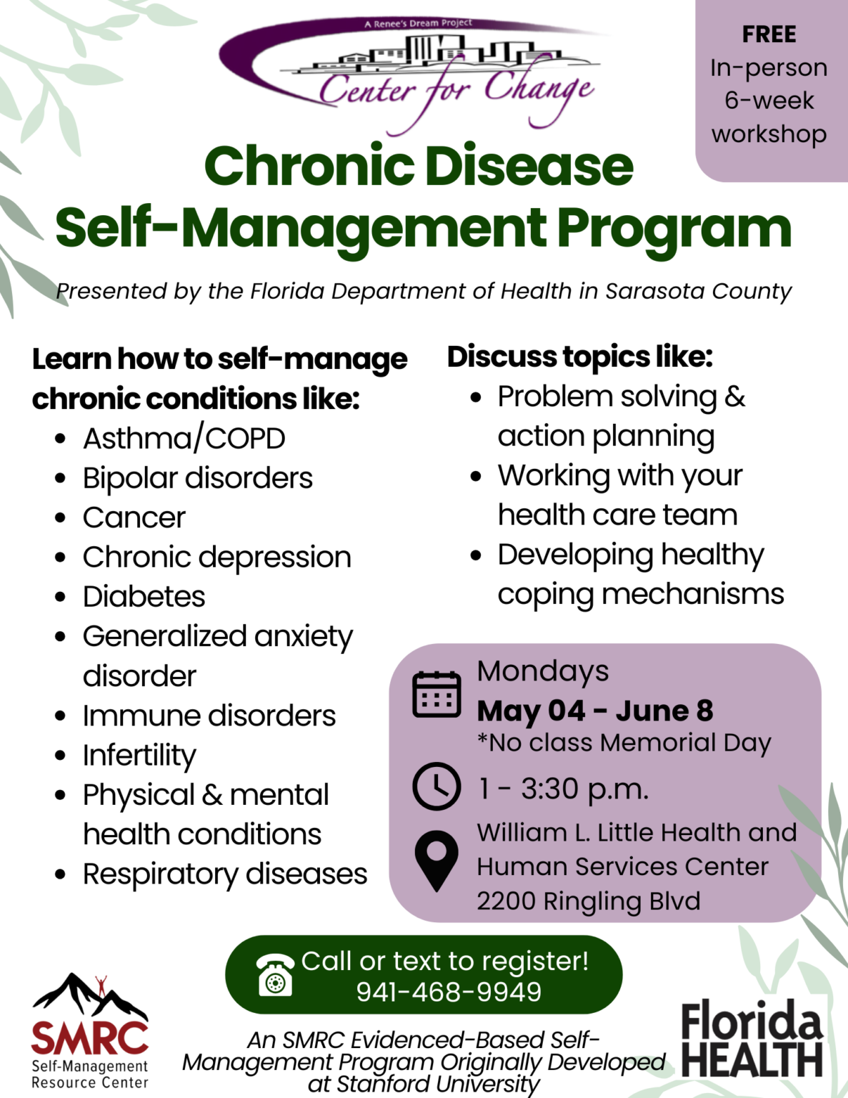 Chronic Disease Self-Management Program - May 4, 2026