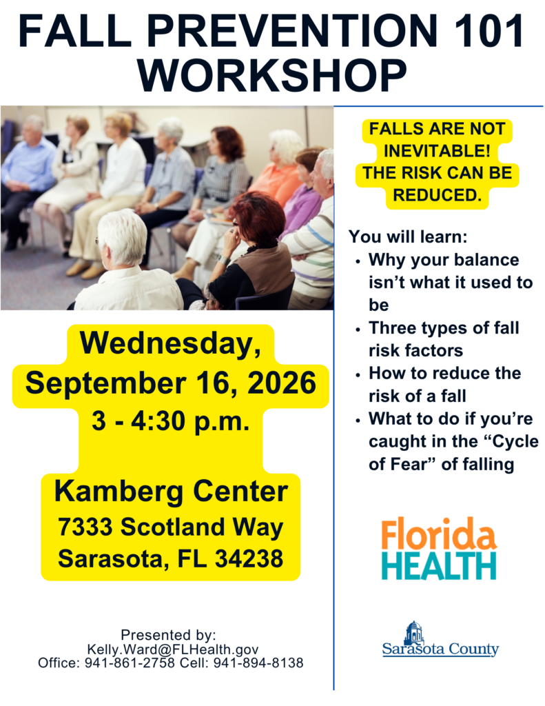 Fall Prevention 101 Workshop 1 Flyer for fall prevention 101 workshop