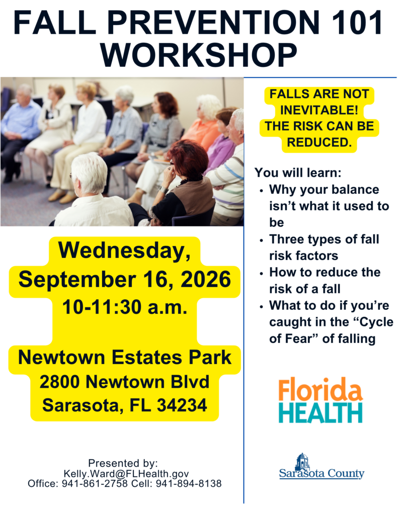 Fall Prevention 101 Workshop 1 Flyer for fall prevention 101 workshop