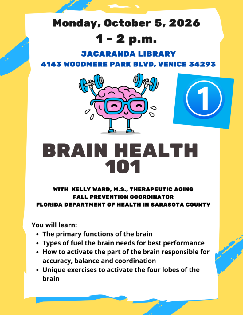 Brain Health 101 Workshop 1 Flyer for brain health 101 workshop